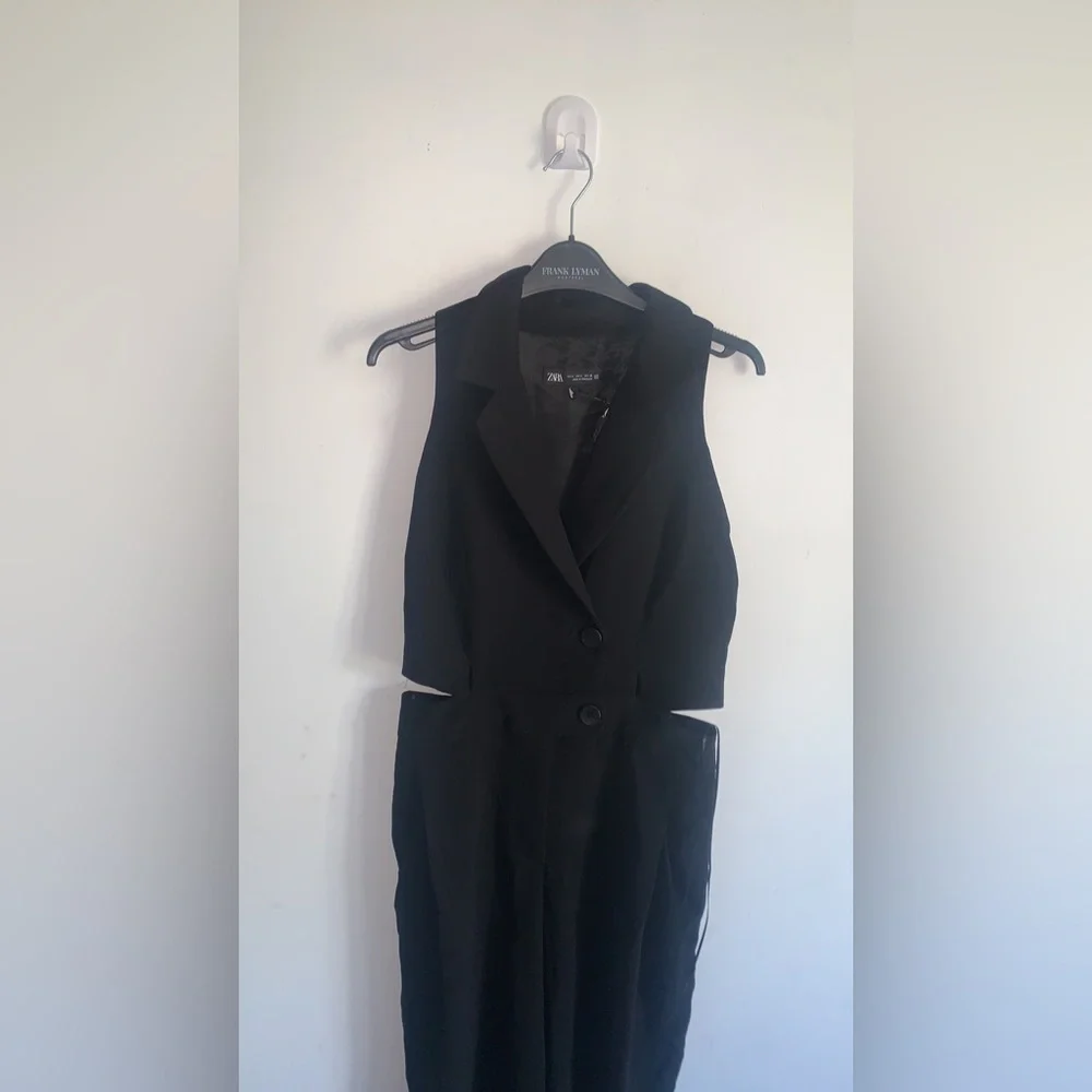 NWOT Zara | Blazer Style Jumpsuit with cutouts - Picture 10 of 17